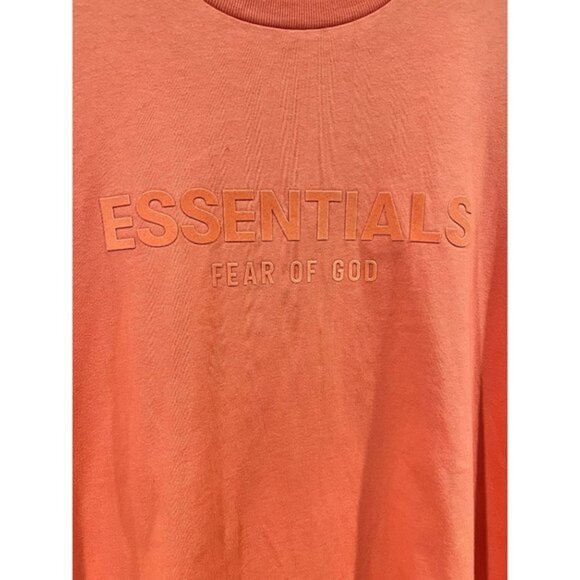 FEAR OF GOD ESSENTIALS orange DRESS WITH LOGO size S - Picture 5 of 11